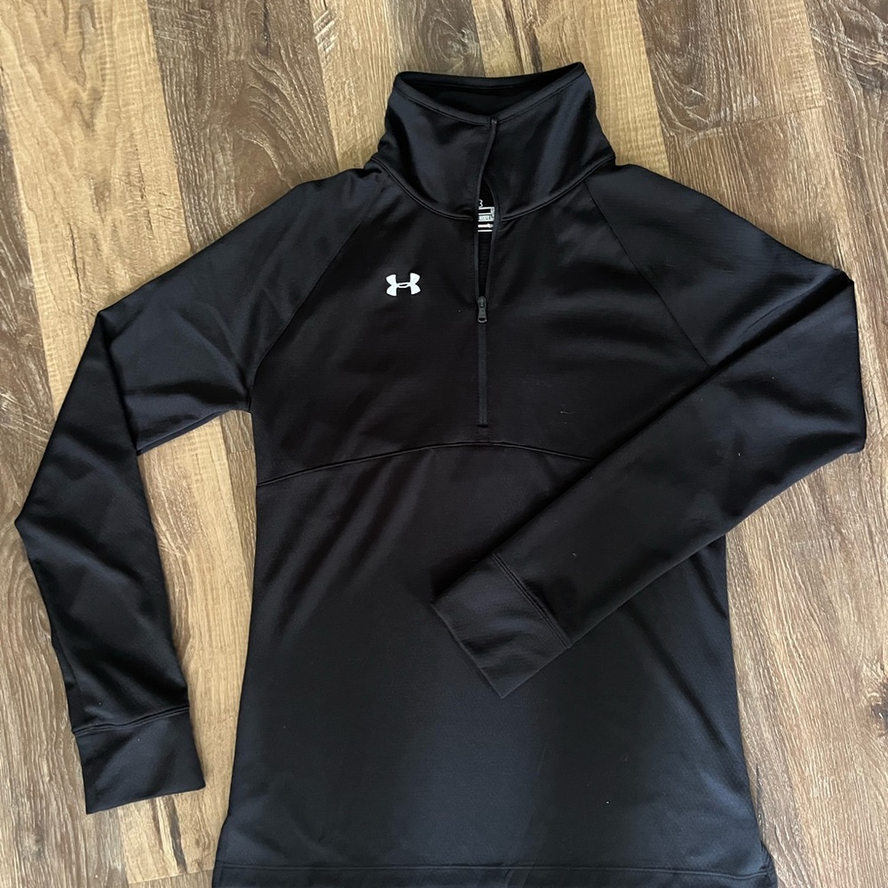 Under Armour Women's Black Quarter-Zip Sweatshirt, size Small